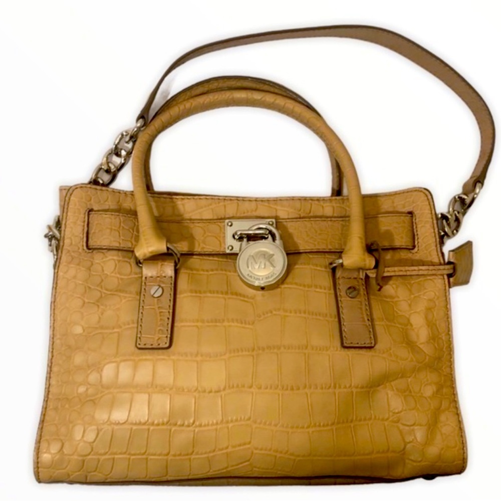 Yellow, Hamilton crocodile leather Michael Korsbag